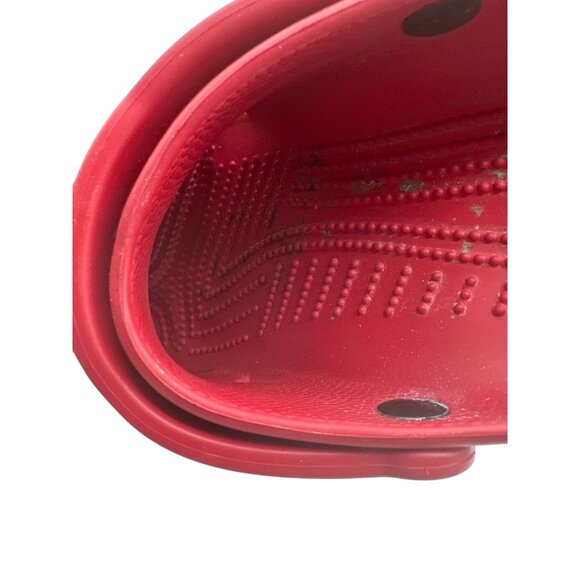 Crocs Size 10 Women Unisex Red Classic Clog  Adjustable Strap Lightweight - Picture 5 of 12
